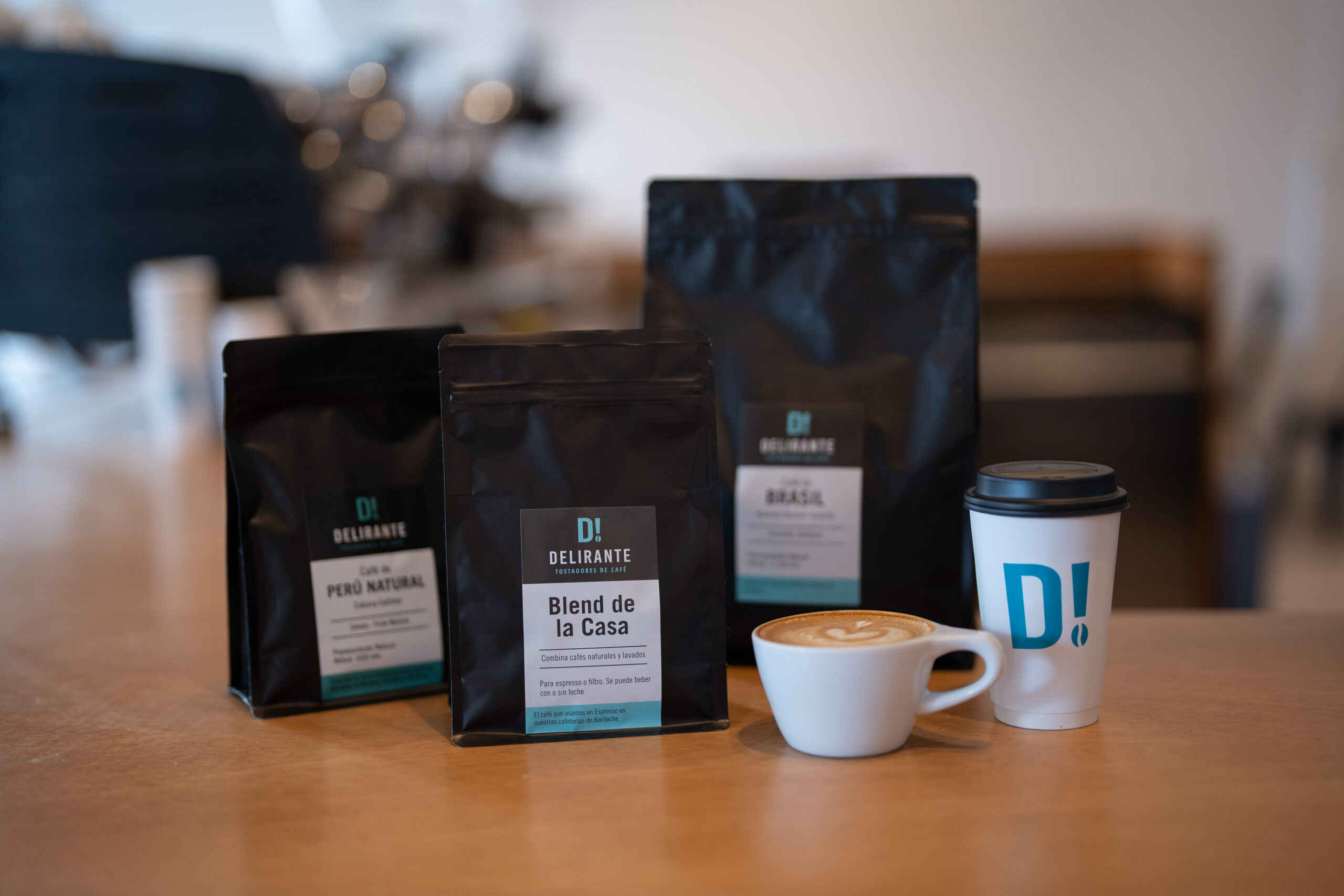 cuartos de café Delirante para preparar con leche
